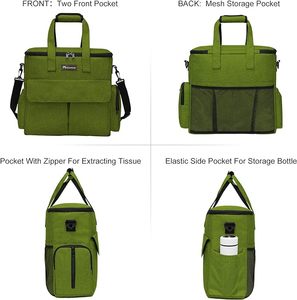 Échantillon gratuit : 2 bols pour chiens, sac de transport multi-poches pour accessoires pour chiens, essentiels pour les voyages en voiture avec chien, sac à dos de voyage pour animaux de compagnie pour le week-end - Product Image 3