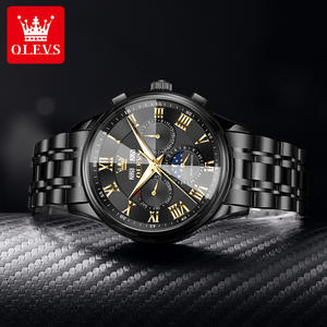 OLEVS 7113 Orologio Meccanico Automatico di Lusso Sportivo in Acciaio Inossidabile con Fasi Lunari, Luminoso e Impermeabile per Uomo - Product Image 2