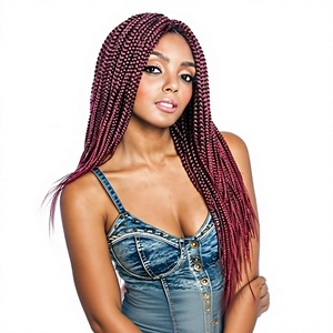 <span class=keywords><strong>Xtrend</strong></span> 3 paquets de 24 pouces, extensions de cheveux roux jumbo à double trame, tissage à basse température, pour tresses torsadées pour femmes - Product Image 3