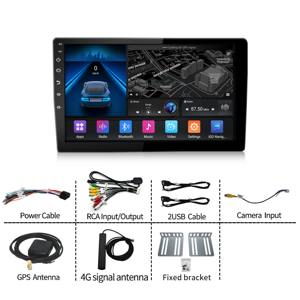 TS10 7862 Android 10 4 + 64Gカーラジオ2 Din 8コアカー