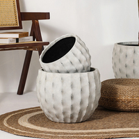 Pot de fleurs créatif unique fait main en forme de cactus pour extérieur, balcon, jardin, en argile fibreuse, finition vernie à l'eau, style moderne et minimaliste