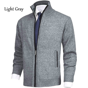 Áo khoác cardigan len nam cổ đứng thời trang phong cách cá tính, chất liệu len dệt kim, kiểu dáng rộng, có nhiều size lớn - Product Image 5