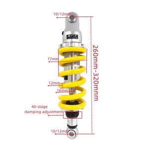 Resorte de 12mm 260mm 270mm 280mm 290mm 300mm 310mm 320mm amortiguador para Integra NC750D <span class=keywords><strong>NC750X</strong></span> Yamaha XJ6 600 N/NA SP/<span class=keywords><strong>ABS</strong></span> - Product Image 4