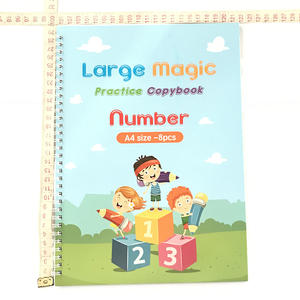 1 ensemble <span class=keywords><strong>de</strong></span> cahiers d'apprentissage <span class=keywords><strong>de</strong></span> l'anglais pour enfants <span class=keywords><strong>de</strong></span> 3 ans et plus, <span class=keywords><strong>grand</strong></span> format, pratique magique, A4 - Product Image 3