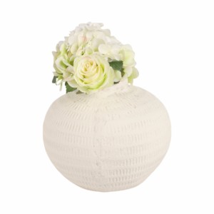 Vaso Piccolo Texturizzato Moderno Arrotondato per Arredamento Casa e Complemento d'Arredo Floreale - Product Image 2