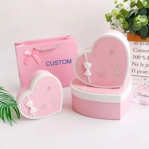 Wholesale Custom Design <b>Pink</b> Luxury Fashion Romantic Style Heart Shaped <b>Gift</b> <b>Boxes</b> - Product Image 4