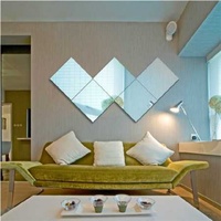 Venta al por Mayor de Fábrica: Azulejos de Espejo de Vidrio de Lujo Hechos a Mano, Transparentes, para Decoración Moderna y Duradera del Hogar y Hoteles, Ecológicos, Tamaño Personalizado