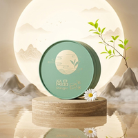 Empaque de Tubo de Papel Cilíndrico Personalizado para Sets de Regalo de Pastel Lunar con Arte Tradicional Chino y Diseño Redondo Verde