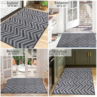 Tapis de cuisine absorbant, résistant à la saleté, lavable en machine, design uni, antidérapant