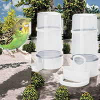Distributeur automatique d'aliments pour oiseaux portable et étanche, en forme de bouteille, en acrylique solide, accessoires de cage suspendus pour ara et perroquets