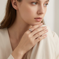 Bague torsadée double ouverte ZG tendance, géométrique carrée, pavée de zircone cubique, en laiton, réglable, bijoux de mode