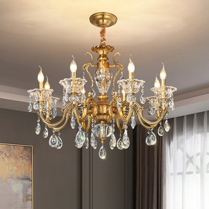 Lustres en cristal pour la décoration de salle de bal d'hôtel VH, lustres suspendus en <span class=keywords><strong>laiton</strong></span> pour salle à manger à domicile - Product Image 1