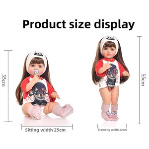 Nouvelle <span class=keywords><strong>poupée</strong></span> parlante Reborn - <span class=keywords><strong>Poupée</strong></span> bébé interactive avec corps en tissu doux et sons pour enfants - Product Image 4