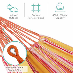 Amaca per 2 persone con acciaio salvaspazio per giardino all'aperto 450lb capacità doppie amache e borsa per il trasporto portatile - Product Image 2