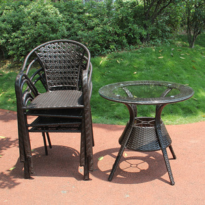 Các Nhà Sản Xuất Bán Buôn Đồ Nội Thất Sân Vườn Mây Bàn Và Ghế Kết Hợp Đồ Nội Thất - Product Image 4