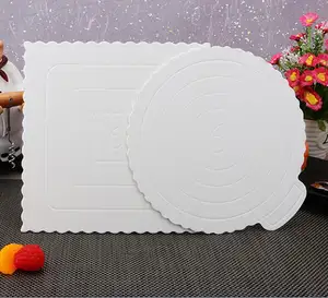 Оптовая продажа, пищевая упаковка для торта, размер 4, 6, 8, 10, 12, круглая Золотая бумажная мини-подставка для торта, доска из золотистой фольги, квадратные доски для торта - Product Image 2