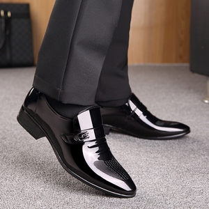 Nuove <span class=keywords><strong>Scarpe</strong></span> Eleganti Primaverili Autunnali da Uomo in Pelle di Alta Qualità, Stile Vintage, a Punta, per Cerimonia e Matrimonio - Zapatos De Cuero - Product Image 5