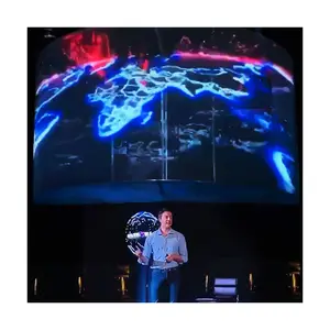 Proyektor hologram Hologram ajaib ukuran besar, proyektor hologram 3d transparan layar kasa Hologram melalui jaring iklan video 3D