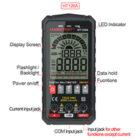 Habotest HT126A AC DC True RMS Data Hold Kapasitansi Elektrik Auto Range 6000 Counts Intrinsically Safe 600V Multimeter