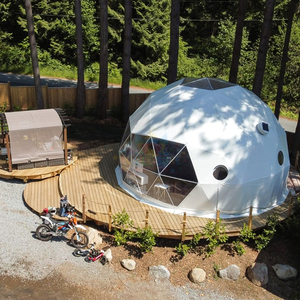 Dôme géodésique en verre PVC de <span class=keywords><strong>luxe</strong></span> entièrement transparent 3m 4m 5m Maison en dôme sphérique Igloo Tente de restaurant Dômes de glamping Hôtels - Product Image 2
