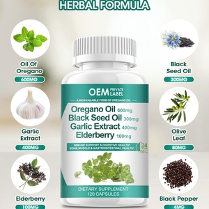 Cápsulas de Aceite de Orégano OEM con Aceite de Semilla Negra, Ajo, Baya del Saúco, Vitamina D3, Magnesio Glicinato - Product Image 3