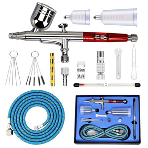 Kit d'aérographe à double action à alimentation par gravité, tasse de 10 cc, portable, pour nail art, maquillage, tatouage - Product Image 5