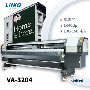 LINKO High Speed 3.2m Print Width and four 512i Print heads Solvent Printer for Display Outdoor Wall Advertising board etc...