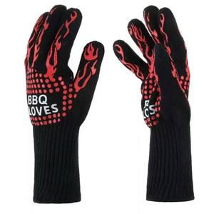 Gants de barbecue à pois résistants à la chaleur avec doublure en coton pour la manipulation des aliments et la protection des mains des chefs lors de la cuisson - Product Image 4