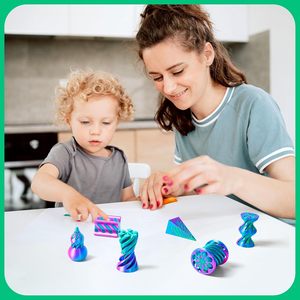 Paquete de 6 Juguetes Antiestrés en Forma de Cono Espiral, Impresos en 3D, Mini Decoraciones Sensoriales para el Escritorio, para Adultos, Adolescentes y Niños - Product Image 5
