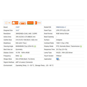 Pantalla de portátil retroiluminada con LED no curvada de 1920x1080, pantalla LCD HDR Gaming Flat EDP, pieza de repuesto para portátil de 30 Pines, PC - Product Image 3