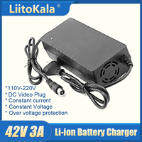 Chargeur de batterie au lithium LiitoKala Lii-36V3A pour pack de batteries Li-ion 10S 36V, chargeur de scooter électrique, chargeur de vélo électrique, connecteur XLR