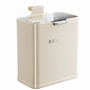 Abxtao Wall Mounted Trash Can Stainless Steel Rectangular With Lid For <b>Kitchen</b> Bathroom - Product Image 5