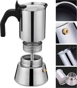 High Quality Stainless Steel Espresso Coffee <b>Maker</b> Moka Pot - Product Image 3