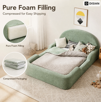 Meubles de chambre d'enfant, mobilier enfant, canapé-lit enfant, lit de sol double extra large pour tout-petit, emballage compressé