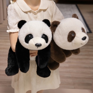 Jouets en peluche écologiques en gros, adorables pandas en peluche douce, 30 cm/40 cm/55 cm, adorable panda couché, cadeau d'anniversaire - Product Image 2