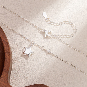 Juego de Collares de Plata de Ley 925 para Mujer, Cadenas Delicadas en Capas, Tipo Paperclip y Curb, Sin Níquel, Regalo al por Mayor - Product Image 1