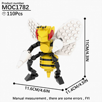 Kits de Ladrillos MOC de la Película de Anime Creatividad: Abeja, Contenedor, Ladrillos DIY, Bloques de Construcción, Juguetes para Niños MOC1782