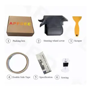 Housses de <span class=keywords><strong>volant</strong></span> en cuir artificiel noir pour Renault <span class=keywords><strong>Duster</strong></span> Dacia <span class=keywords><strong>Duster</strong></span> 2011-2015 - Product Image 5