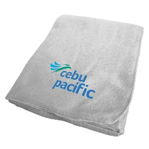 Airline Fleece Blanket RPET Flame Retardant Polar Fleece Anti-pilling Disposable Eco-Friendly Recycled Plastic Fleece Airline Blanket