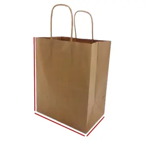 Custom Printed Wholesale Kraft Paper Shopping Bags Packaging With Handle Recycled Materials Paper Bags With Your Own Logo