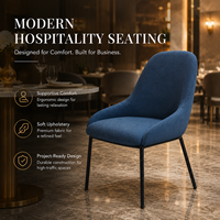 Chaise de salle à manger rembourrée de luxe moderne, confort ergonomique, durabilité commerciale, design élégant, mobilier pour hôtel et restaurant