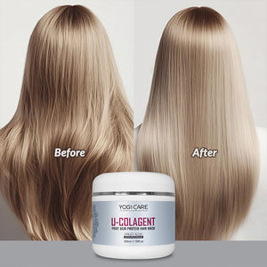 YOGI CARE Masque capillaire nourrissant et hydratant au collagène et à la kératine, crème concentrée pour cheveux abîmés/frisés - Product Image 1