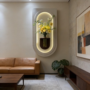 Decoración de Pared 3D Personalizada para Sala de Estar, Tallado en Madera, Relieve Decorativo, Pintura de Pared Hecha a Mano con LED, Pintura en Piedra Arenisca - Product Image 3