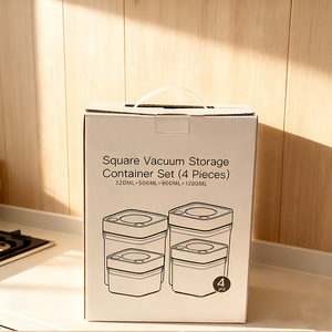 Boîte alimentaire Vacare professionnelle multifonctionnelle empilable à ouverture et fermeture à un bouton, extra-large, en plastique, hermétique, de qualité alimentaire, portable, pour cadeaux - Product Image 6