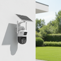 Caméra de sécurité solaire WiFi LTE COSFLOW V380 Pro 3MP, étanche IP66, extérieure, avec suivi de mouvement humain, vision nocturne, audio bidirectionnel