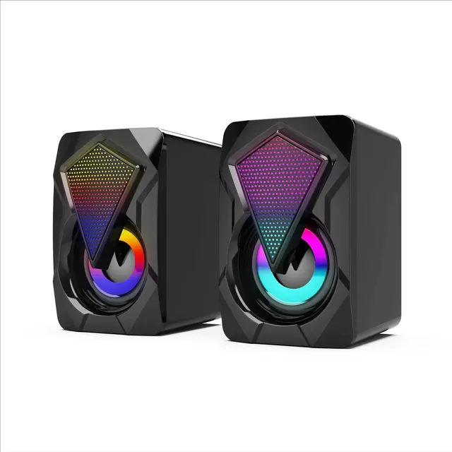 New Desktop Laptop Computer Speaker Mini Wired RGB Multimedia for Home Theatre and Parties