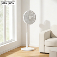 Ventilateur sur pied électrique rechargeable intelligent RUNAL pour la maison, batterie lithium-ion, télécommande, hauteur réglable, en plastique