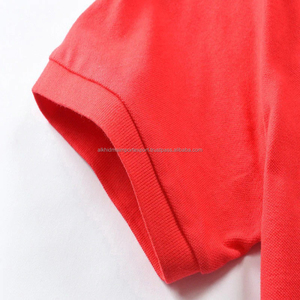<b>Men's</b> Solid <b>Red</b> Knitted Breathable 100% Cotton Polo <b>Shirt</b> Casual Short Sleeve Collared Button <b>Men</b> Casual wear Polo <b>shirts</b> - Product Image 4