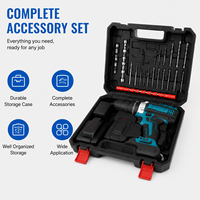 Perceuse à percussion sans fil sans balais 20V, couple élevé, 3-en-1 (perceuse, visseuse, marteau) pour la construction et l'usage domestique
