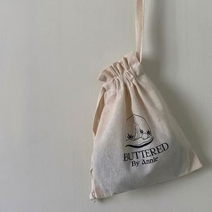 Custom Logo Printing Cotton <b>Drawstring</b> Gift Dust <b>Pouch</b> Herringbone Cotton Jewelry Packaging <b>Pouch</b> - Product Image 3